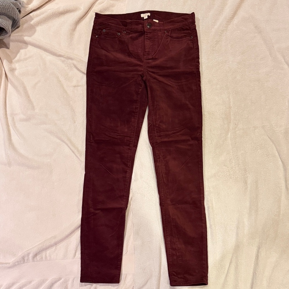 J. Crew Deep Red Corduroy Pants